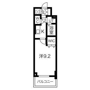 エスリード今池ルミナス(1K/2階)の間取り写真