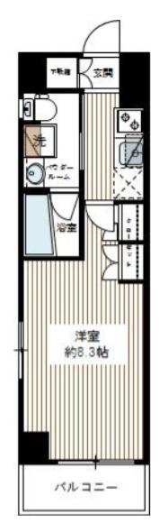 APRECIOUS上板橋(1K/3階)の間取り写真
