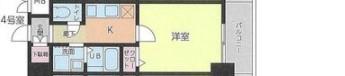 第18金山フクマルビル(1K/8階)の間取り写真