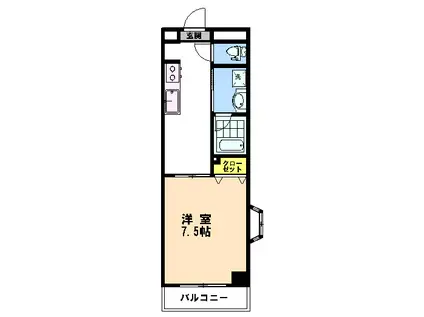 アクアメゾン(1K/3階)の間取り写真