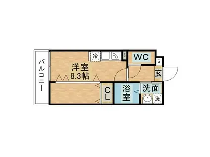 デ・クメール南長崎(ワンルーム/4階)の間取り写真