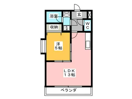 コスモハイツKATOHII(1LDK/3階)の間取り写真