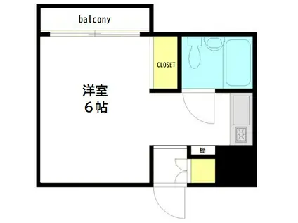 TOP・桜ケ丘第2(1K/2階)の間取り写真