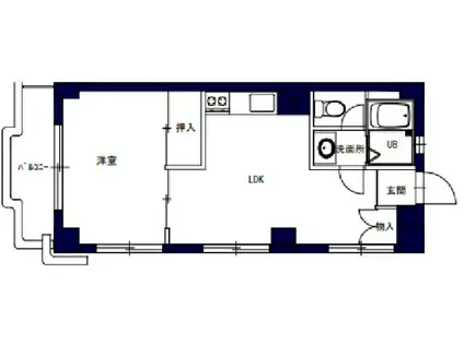 タカノ第2コーポ-定期 R8年8月末迄-(1LDK/1階)の間取り写真