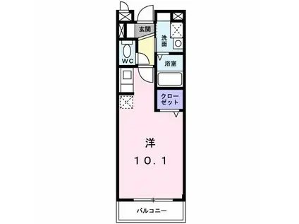 エクセレント(ワンルーム/1階)の間取り写真