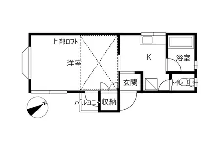ハイツアレイ2(1K/1階)の間取り写真