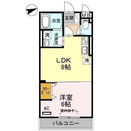 カリーサビラー(1LDK/3階)の間取り写真