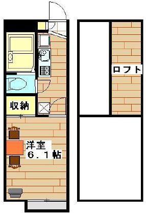 レオパレスMKアパートメント(1K/1階)の間取り写真