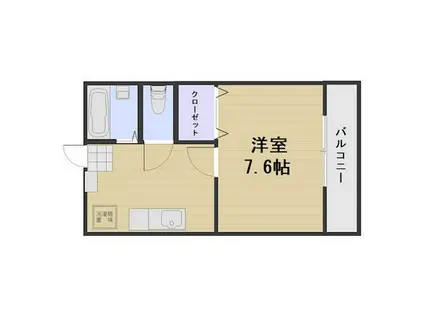 フロントステーション西川原(1K/2階)の間取り写真