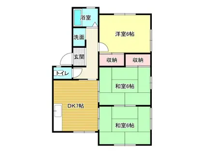 コーポワタナベI(3DK/2階)の間取り写真