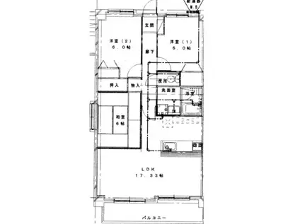 エクセレントM(3LDK/3階)の間取り写真