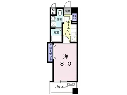 エトワール ポレール III号館(1K/3階)の間取り写真