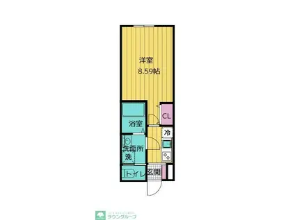 クリオ ラモード神楽坂(1K/1階)の間取り写真