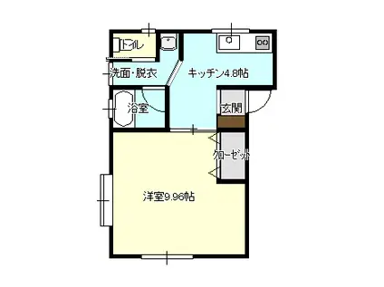 メゾンタイラ(1K/1階)の間取り写真