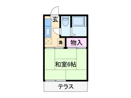 ハイツレスポワール(1K/1階)の間取り写真
