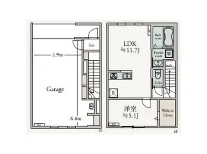 INFRAMINCE EDGE(1LDK/1階)の間取り写真