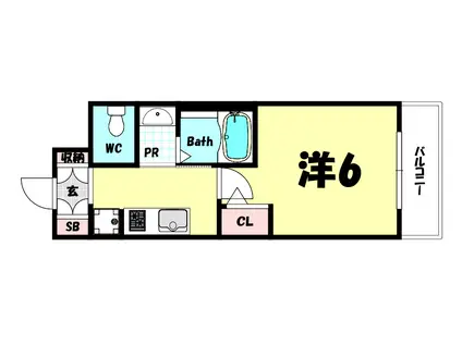 ESTEMCOURT神戸元町IIブリーズ(1K/3階)の間取り写真