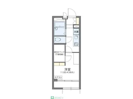 レオパレスアネックス(1K/1階)の間取り写真