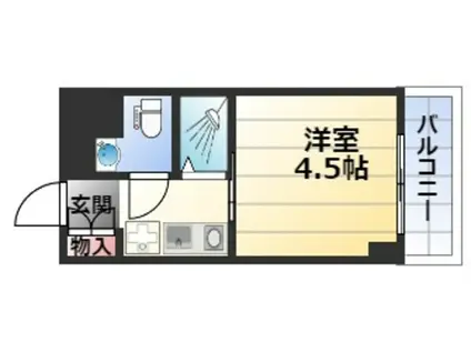 コスモハイツ三国(1K/3階)の間取り写真