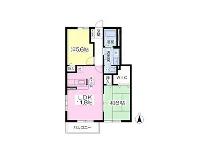 サンシティC(2LDK/2階)の間取り写真