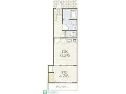 ラ・コンシェリー東千葉(1DK/1階)の間取り写真