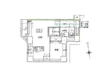 CREALPREMIER浅草(1LDK/7階)の間取り写真