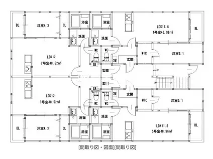 日の出パラシオ(1LDK/1階)の間取り写真
