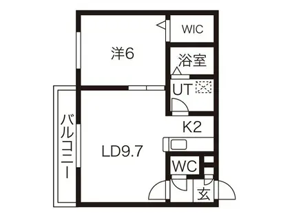 メゾン アベニュー ドゥ(1LDK/3階)の間取り写真