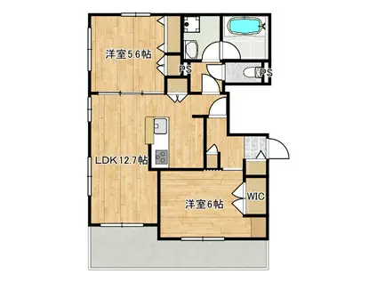 井田1丁目へーベルメゾン(2LDK/1階)の間取り写真