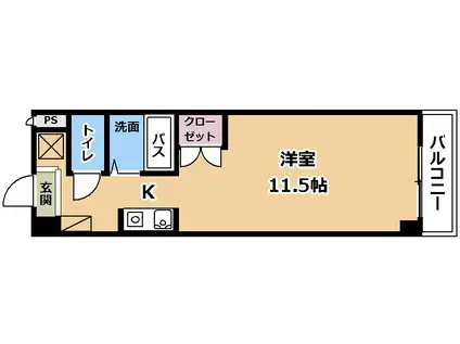 サンシャイン(ワンルーム/6階)の間取り写真