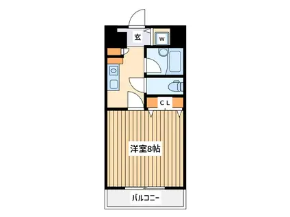 イノウエビル(1K/3階)の間取り写真