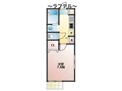 メゾンソレイユ(1K/1階)の間取り写真