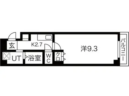 メゾンアーサー(1K/3階)の間取り写真
