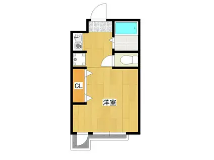 荒畑シティハウス(1K/3階)の間取り写真