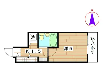 ライオンズプラザ本蓮沼(1K/14階)の間取り写真