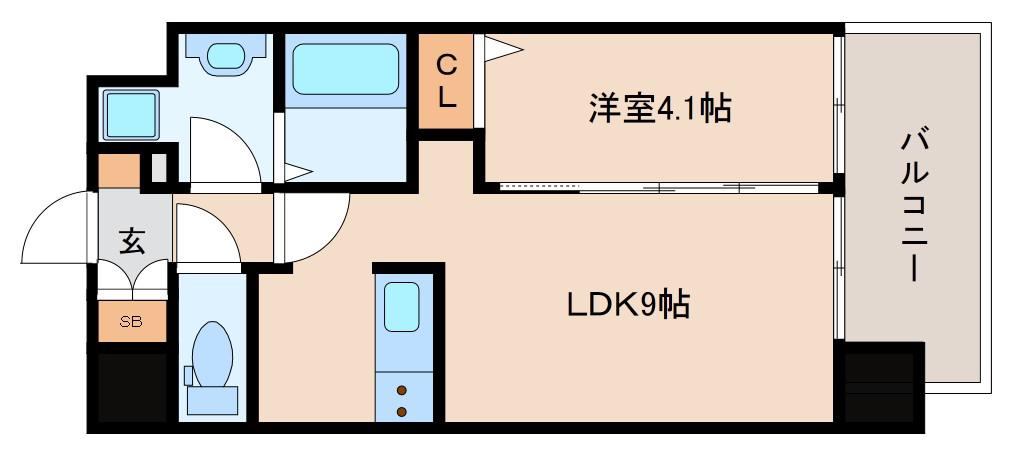 アドバンス新大阪ウエストゲートII(1LDK/3階)の間取り写真