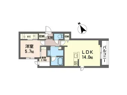 轡田荘(1SLDK/2階)の間取り写真