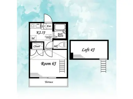 カーサ・フェリーチェ横浜杉田(1K/1階)の間取り写真