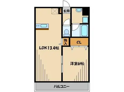 ヴァンヴェール セレクト(1LDK/3階)の間取り写真