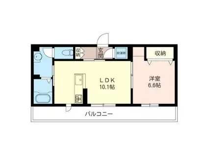 TORTOISESHELL幸(1LDK/3階)の間取り写真