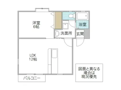 東第5コーポ(1LDK/1階)の間取り写真