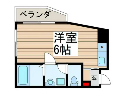 エムズガーデンI(ワンルーム/2階)の間取り写真