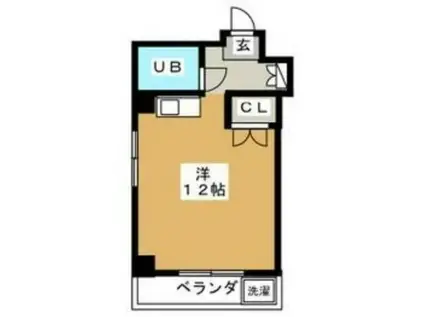 第二ビラ京(ワンルーム/2階)の間取り写真