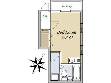 ヴェルディ千石(ワンルーム/1階)の間取り写真