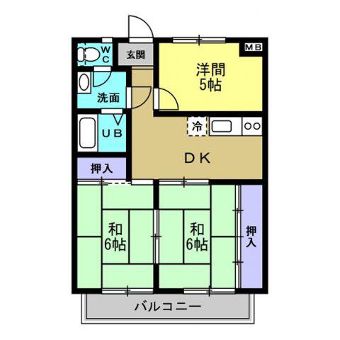 ヴィラヴィスタ(3DK/3階)の間取り写真