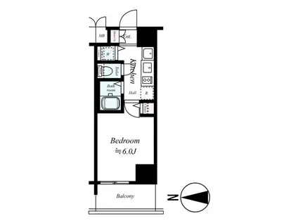 プレサンス大阪城公園パークプレイス(1K/5階)の間取り写真