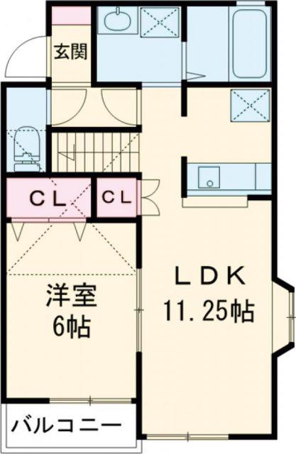 カサグランデ壱番館(1LDK/1階)の間取り写真