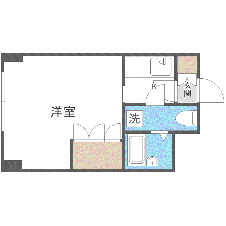 アルファアパル菊水(1K/3階)の間取り写真