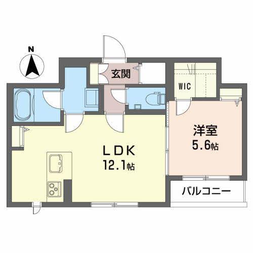 グランソレイユM(1LDK/3階)の間取り写真