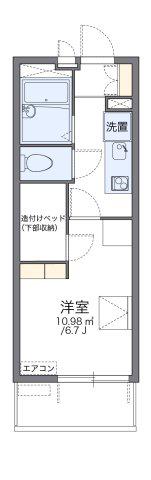 レオパレスハルカ(1K/2階)の間取り写真